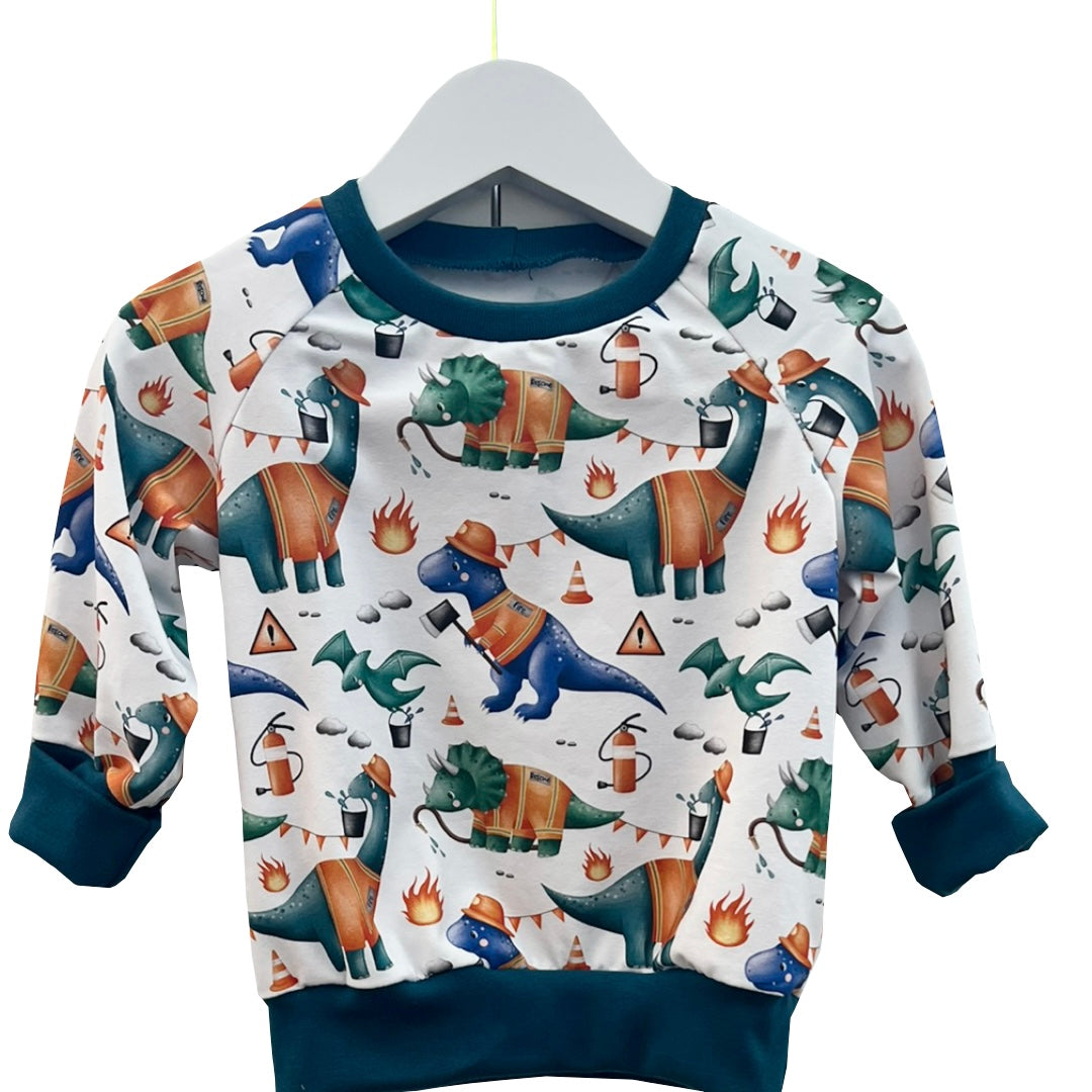 Sweater Paule 74/80 „Feuerwehrdino“